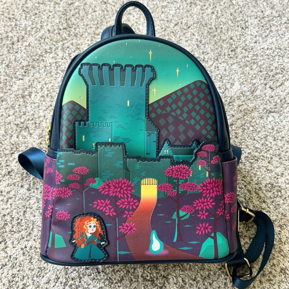 New BRAVE Loungefly Castle and Forest Backpack